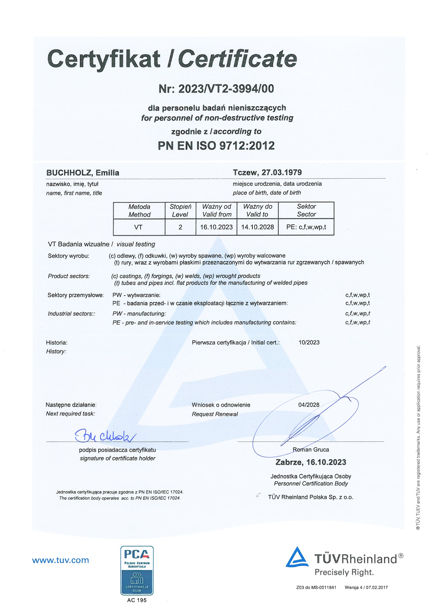 Certyfikat Scanstal